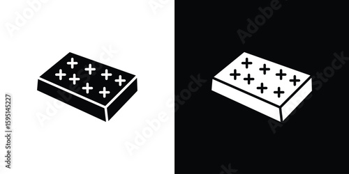 Mattress icon vector, solid illustration, pictogram set.