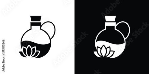 Massage oil icon vector, solid illustration, pictogram set.