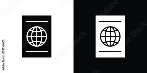Immigration icon vector, solid illustration, pictogram set.