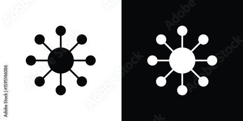 Hub icon vector, solid illustration, pictogram set.