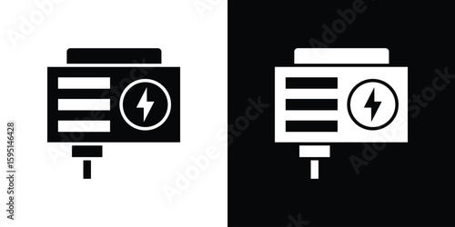 Generator icon vector, solid illustration, pictogram set.