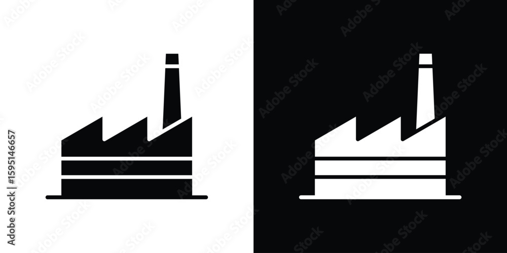 Obraz premium Factory icon elements. A modern flat and line icons set