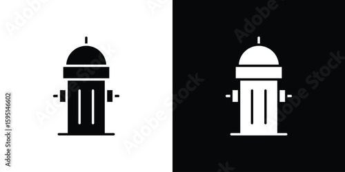Fire hydrant icon vector, solid illustration, pictogram set.