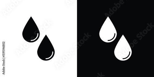 Drop icon vector, solid illustration, pictogram set.