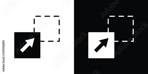 Drag and drop icon vector, solid illustration, pictogram set.