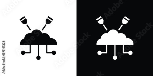 DOS icon vector, solid illustration, pictogram set.