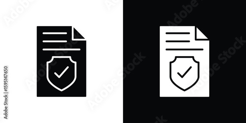 Contract coverage icon vector, solid illustration, pictogram set.