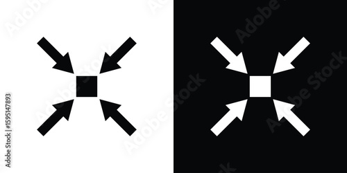 Compact size icon vector, solid illustration, pictogram set.