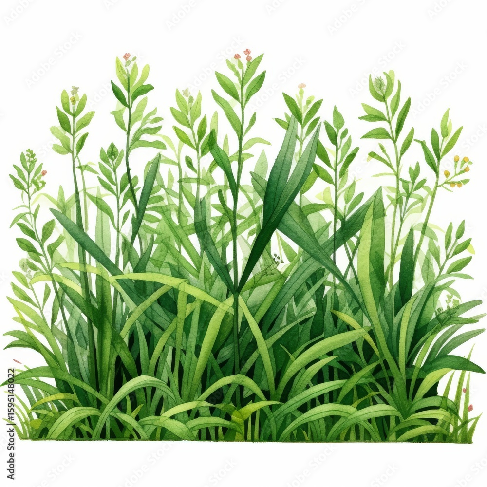 Obraz premium green grass isolated on white background