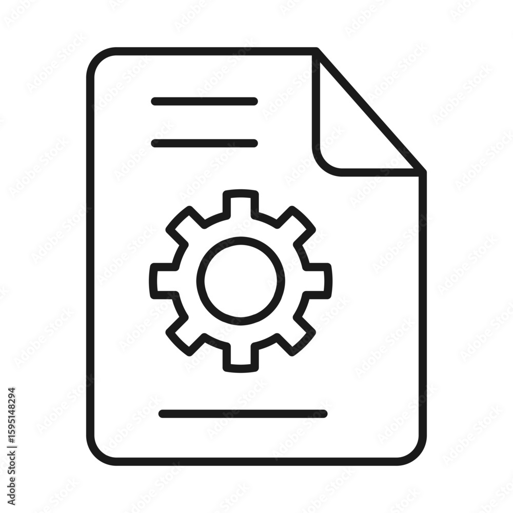 Settings Document Editable Stroke Icon Settings Document Editable Stroke Icon