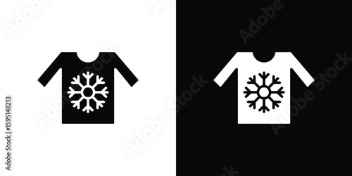 Christmas sweater icon vector, solid illustration, pictogram set.