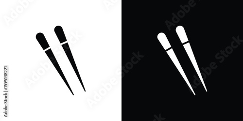 Chopsticks icon vector, solid illustration, pictogram set.
