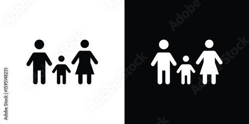 Child custody icon vector, solid illustration, pictogram set.