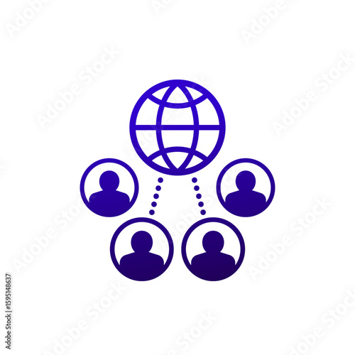 global audience icon with people