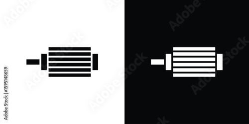 Car alternator icon vector, solid illustration, pictogram set.