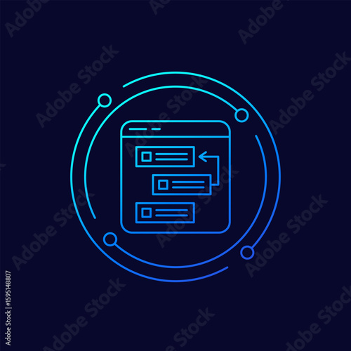 product backlog icon, linear design