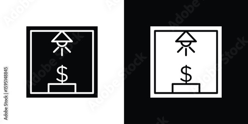 Business incubator icon vector, solid illustration, pictogram set.