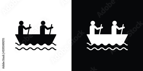 Boat race icon vector, solid illustration, pictogram set.