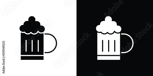 Beer icon vector, solid illustration, pictogram set.