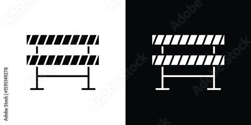 Barrier icon vector, solid illustration, pictogram set.