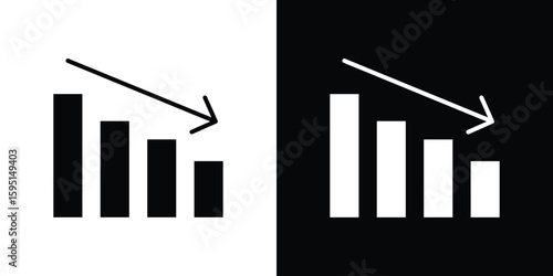 Attrition icon vector, solid illustration, pictogram set.