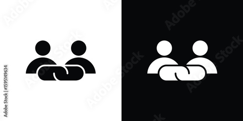 Affiliate link icon vector, solid illustration, pictogram set.