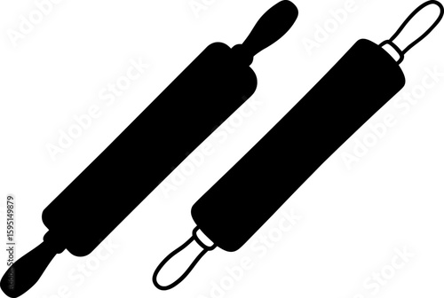 Black rolling pin vector, rolling pin art, rolling pin vector art design, Vector of rolling pin art, rolling pin isolated