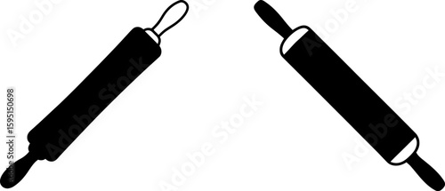 Black rolling pin vector, rolling pin art, rolling pin vector art design, Vector of rolling pin art, rolling pin isolated