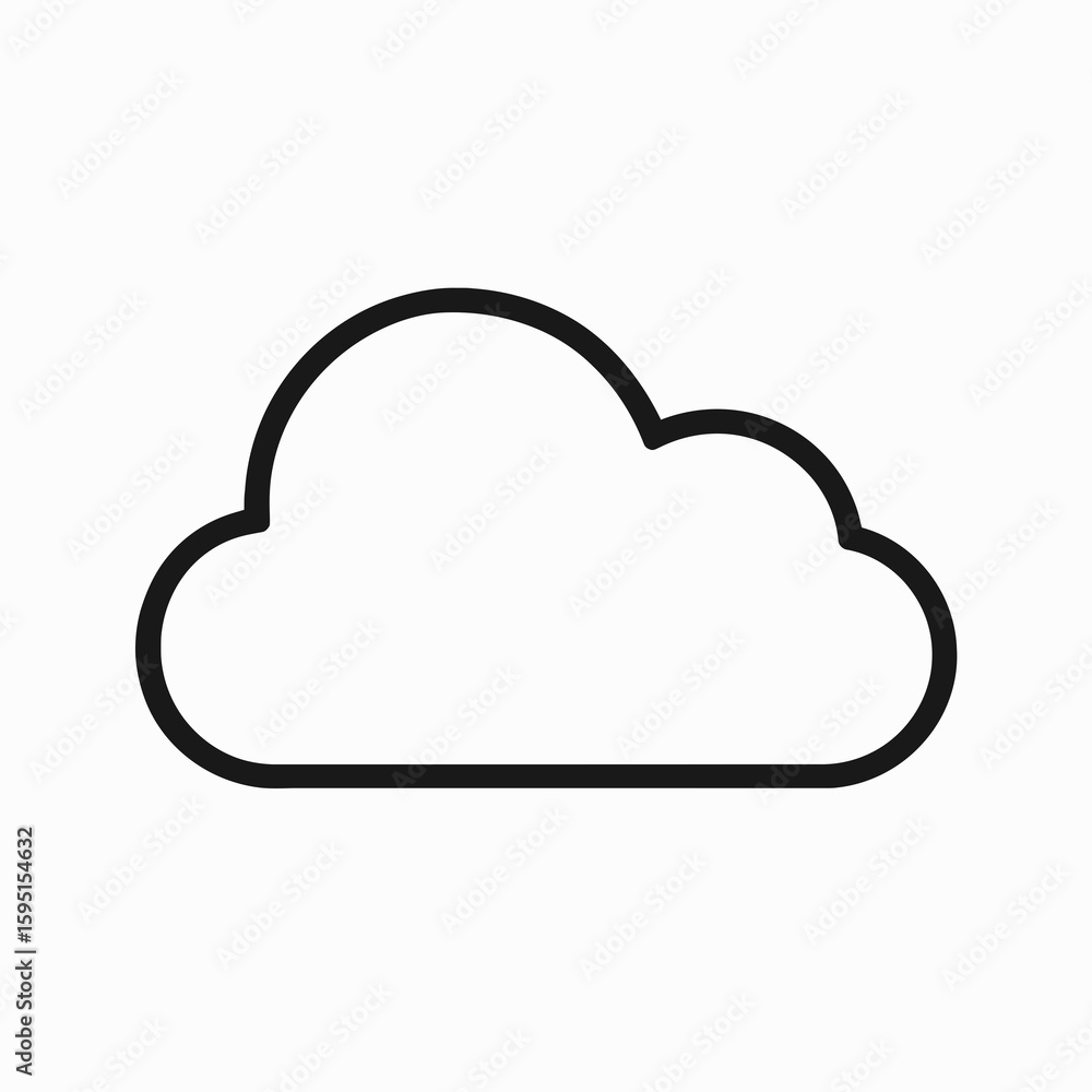 Cloud Outline Icon for Weather Interface
Cloud Outline Icon for Weather Interface