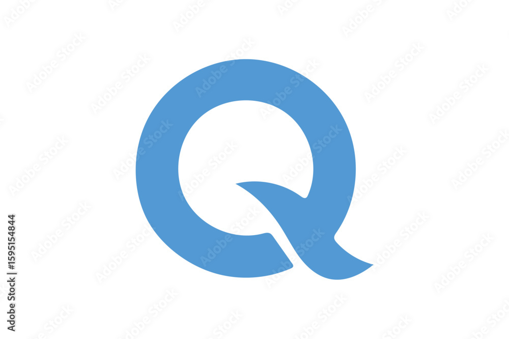 Q creative logo design on white background. Q creative logo design on white background.