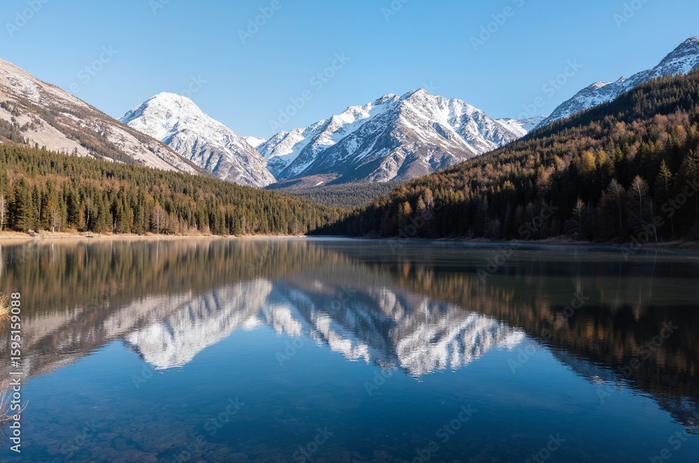 Fototapeta premium Calm Mountain Lake Reflection