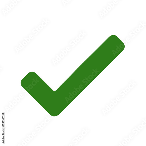 Green Check Mark Icon in Circular Badge Vector
