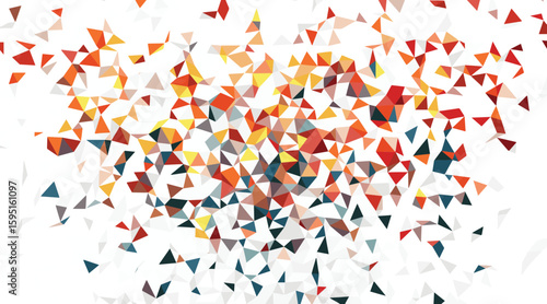 Scattered Geometric Shapes In Warm Tones abstract background