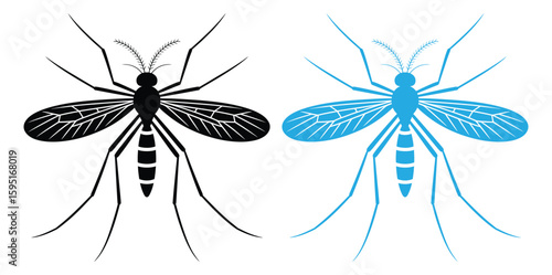mosquito icon,mosquito logo,mosquito illustrations, isolated on white background, ideal for public health awareness campaigns or educational resources about mosquito-borne diseases