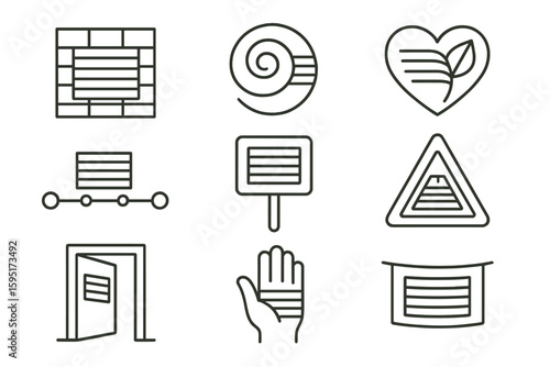 Environmental awareness line icon set. eco, sustainability, green lifestyle symbols