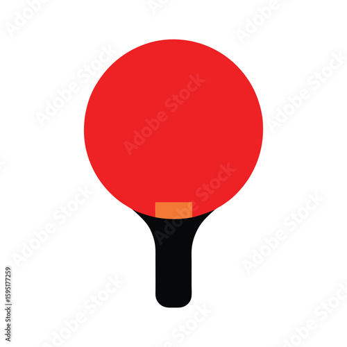 table tennis paddle on white background