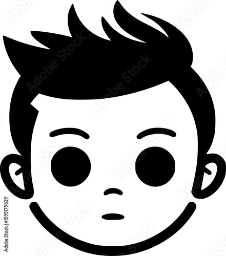 Baby - Black and White Isolated Icon - Vector illustration
