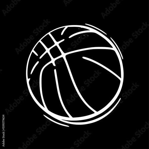 Basketball | Minimalist and Simple Silhouette - Vector illustration