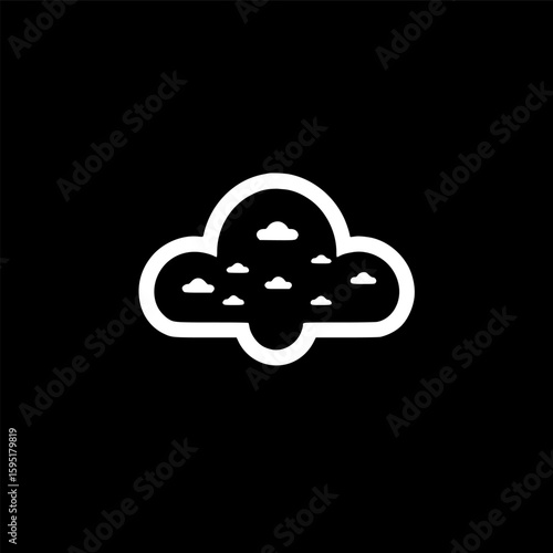 Cloud - Minimalist and Flat Logo - Vector illustration