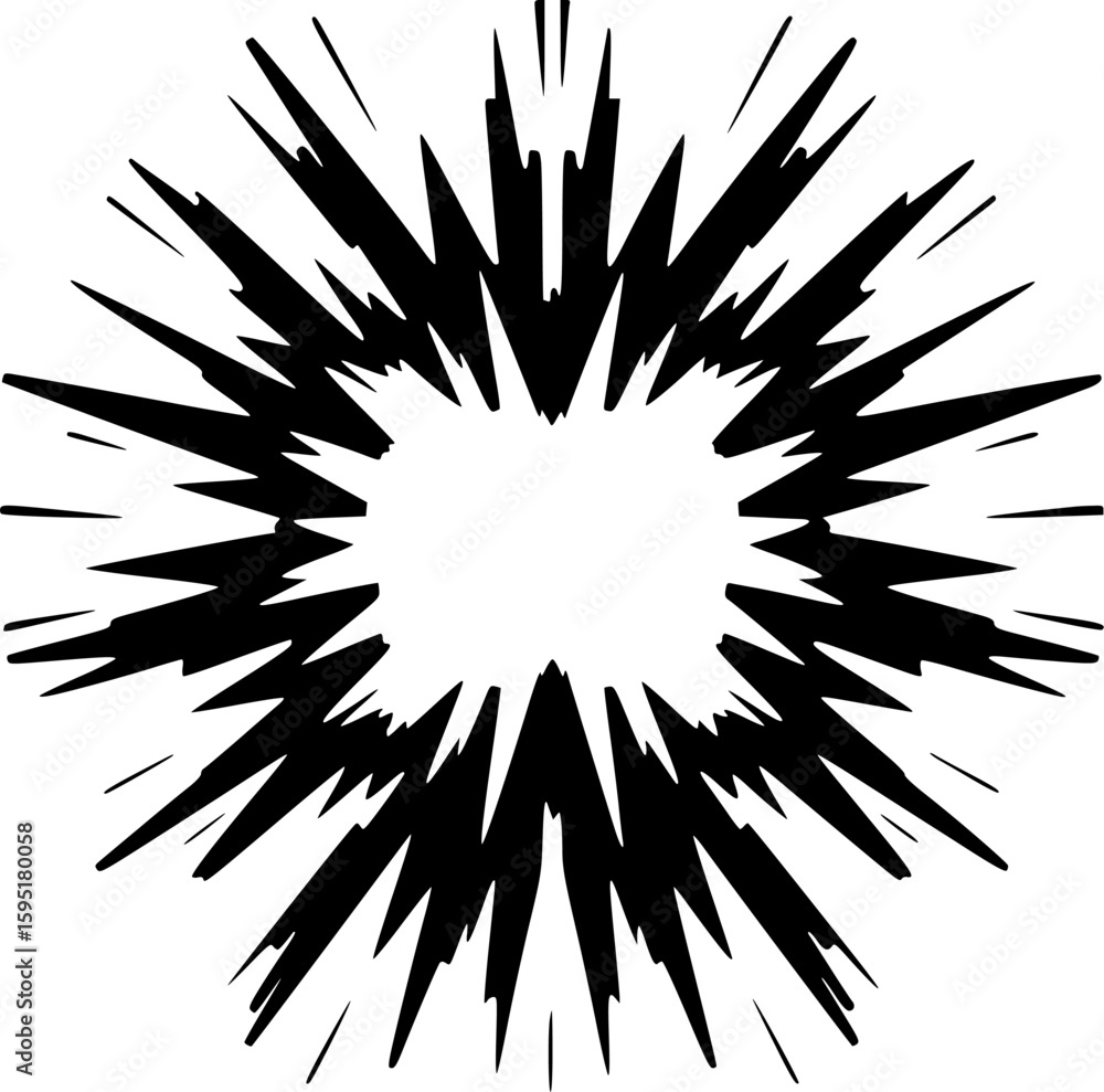 Fototapeta premium Explosion | Minimalist and Simple Silhouette - Vector illustration