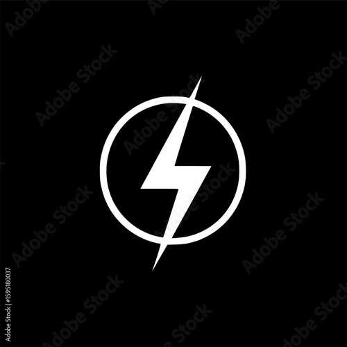 Electricity | Black and White Vector illustration