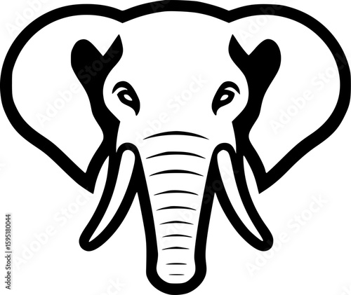 Elephant | Minimalist and Simple Silhouette - Vector illustration