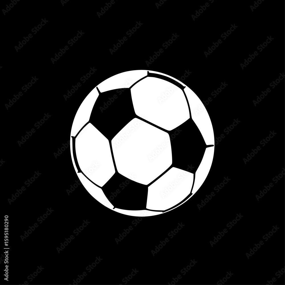 Obraz premium Football - Black and White Isolated Icon - Vector illustration