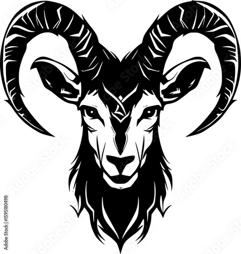 Goat - High Quality Vector Logo - Vector illustration ideal for T-shirt graphic