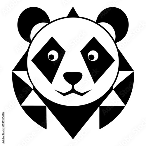 panda head vector