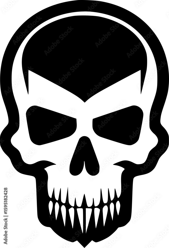 Obraz premium Skull | Minimalist and Simple Silhouette - Vector illustration