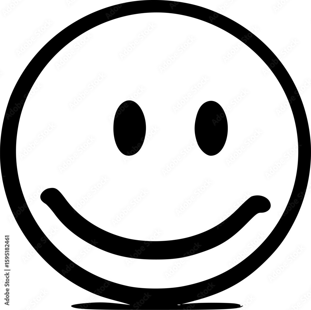 Fototapeta premium Smiley Face - Minimalist and Flat Logo - Vector illustration