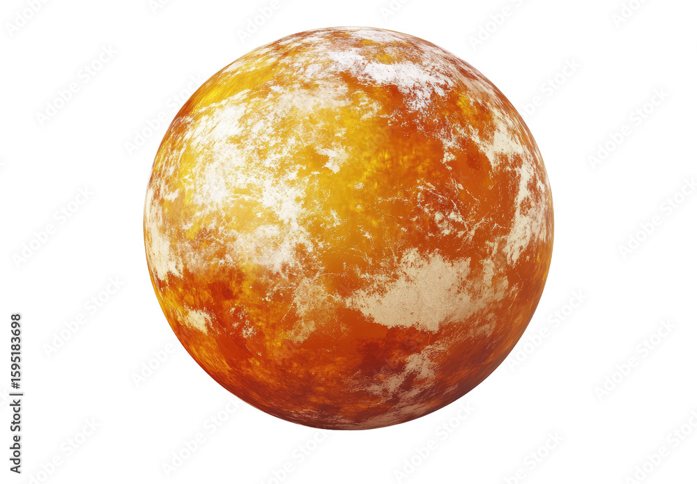 Fototapeta premium A fiery, round celestial body