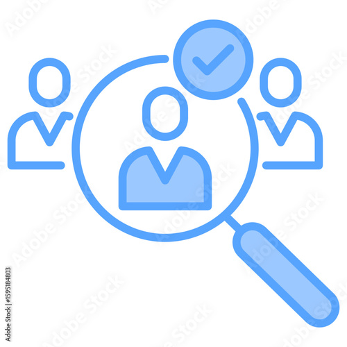 Candidate Search Blue Icon