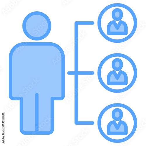 Hiring Manager Blue Icon